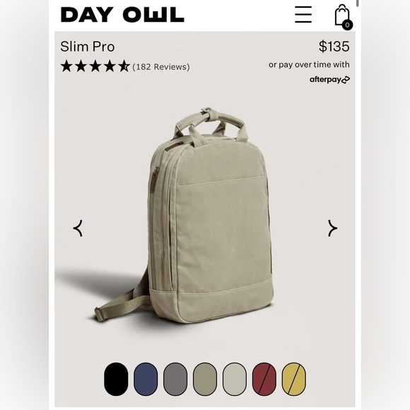 Day Owl Handbags - Day Owl Slim Backpack in Pale Olive